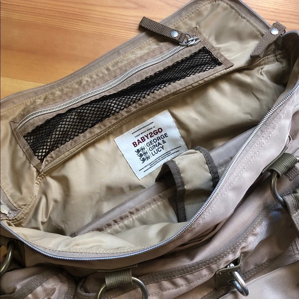 George Gina & Lucy Taupe Diaper Bag